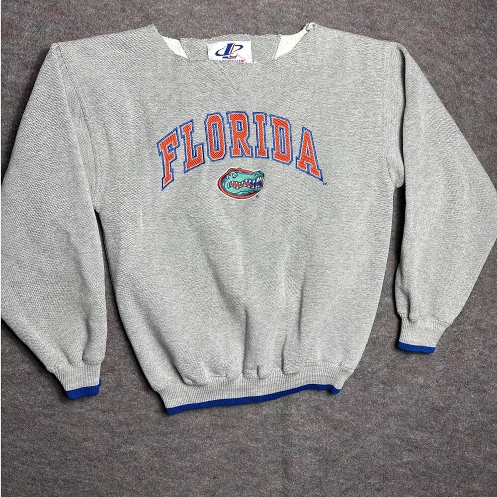 Vintage Logo Athletic Florida Gators Crewneck Sweater Size Large EUC Heavyweight